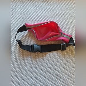 Pink and Black Women's Belt Bag